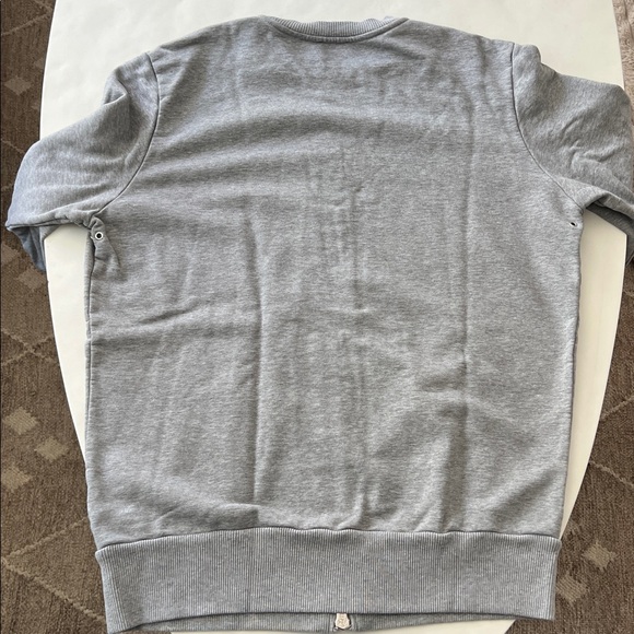 DIESEL S-EZRA Men's Front Zipper Moto Gray Crewneck Sweatshirt XL $259 - Picture 7 of 12